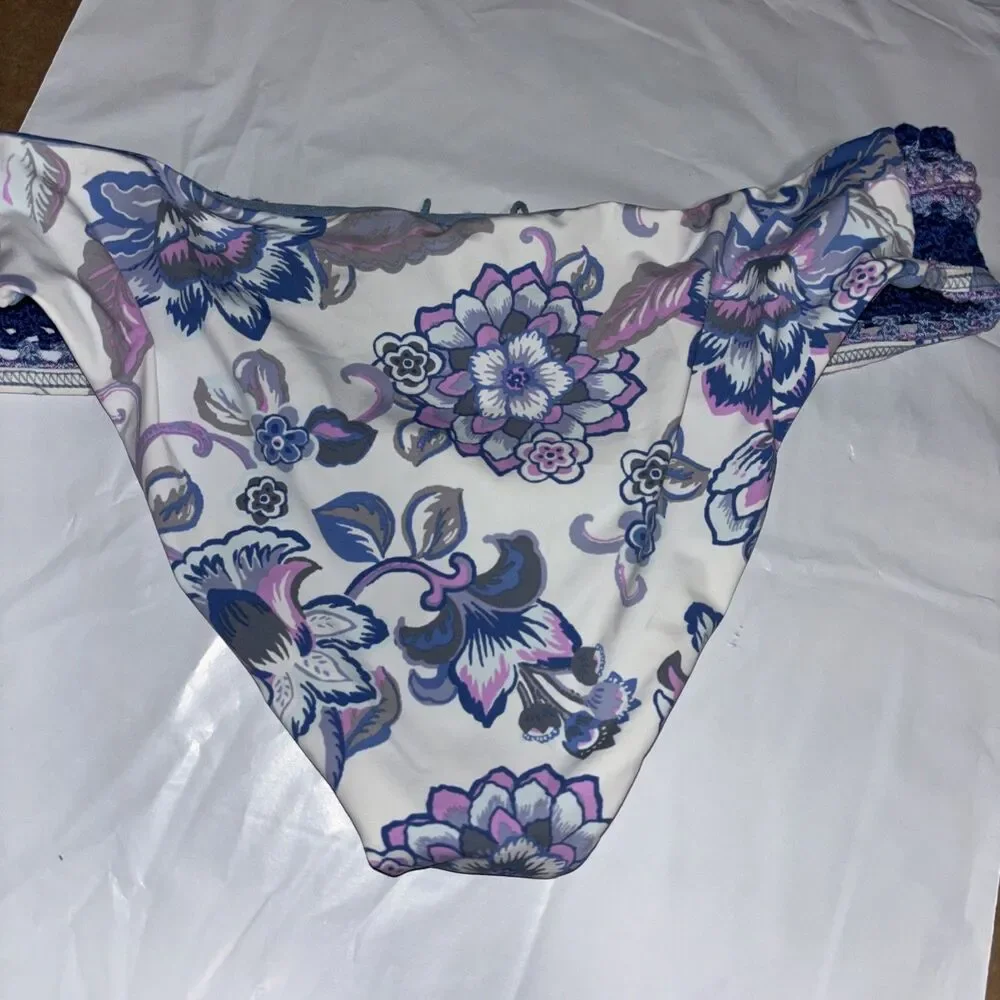 Becca By Rebecca Virtue 263908 Women's Tab Side Bikini Bottom Swimwear Size S